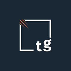 initial monogram logo with square style design.