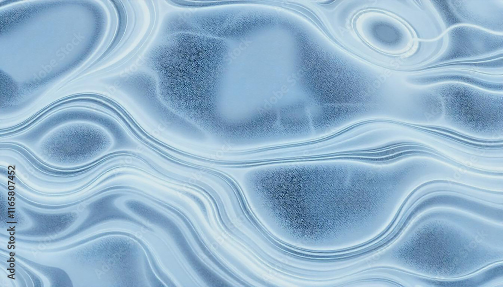Poster soft blue and white abstract background with wavy lines and shapes