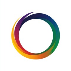 Abstract Colorful Swirling Circle Design