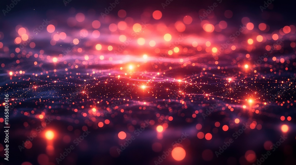Poster stunning abstract background with sparkling bokeh effect and soft glowing lights in rich colors idea