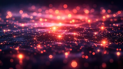 Obraz premium Stunning Abstract Background with Sparkling Bokeh Effect and Soft Glowing Lights in Rich Colors Ideal for Digital Artwork or Graphic Design Projects