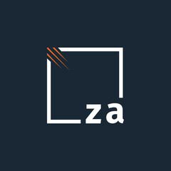 initial monogram logo with square style design.	
