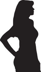 silhouette of a woman in a dress