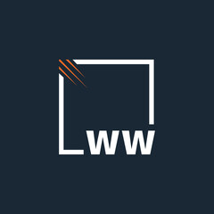 initial monogram logo with square style design.	