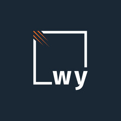 initial monogram logo with square style design.	