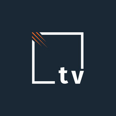 initial monogram logo with square style design.
