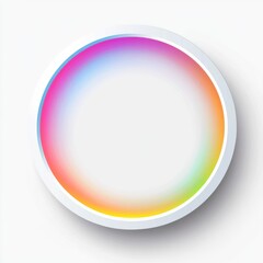 Abstract Circular Design With Pastel Rainbow Gradient