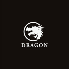 dragon logo art fine modern illustration
