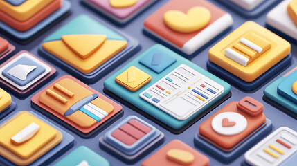  Icons of smart productivity tools aligned in an aesthetically pleasing way 