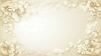Elegant Floral Frame Design With Intricate White Flowers