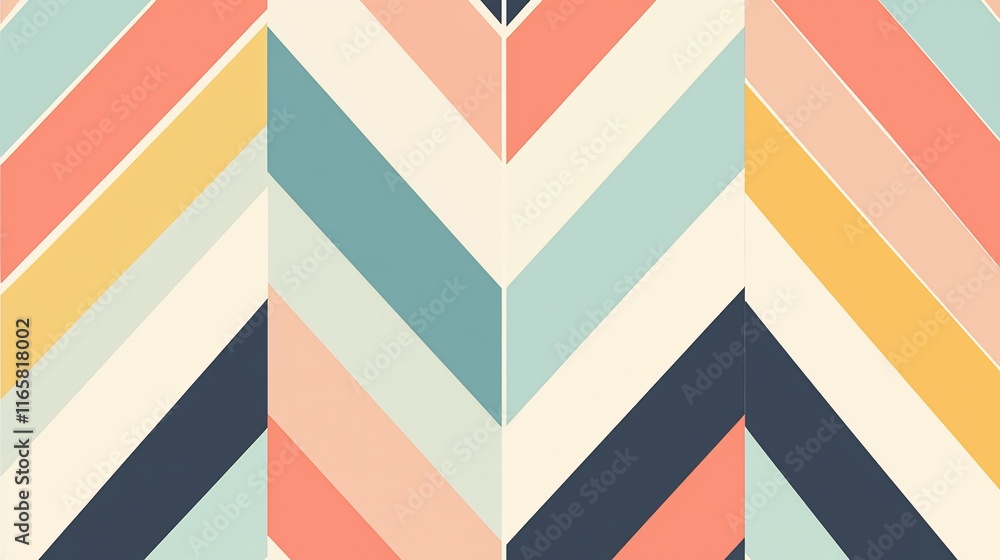 Poster abstract pastel chevron pattern background.