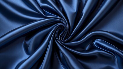 Obraz premium Navy blue silk satin texture with elegant folds