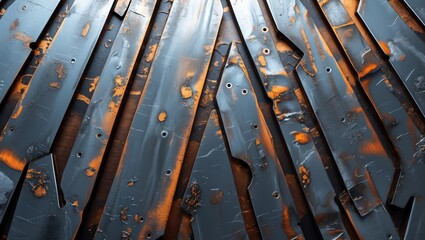 Steel background with high resolution metal plate design