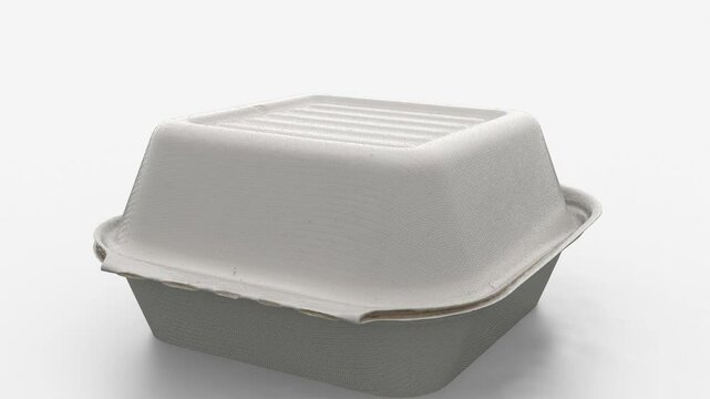paper food box on white background