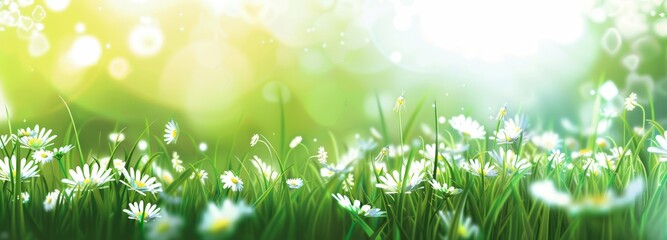 campo de margaritas. fondo desenfocado