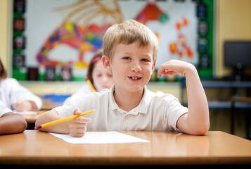 Elementary School: Eureka! A moment of realisation from a young junior school pupil working on a...