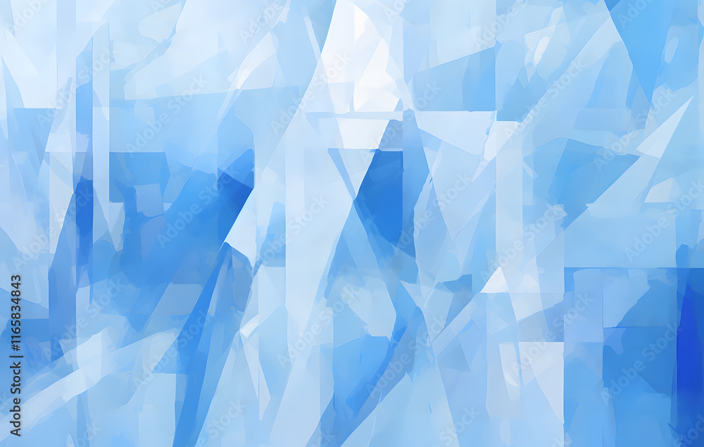 Poster abstract blue geometric shapes create a calming visual effect