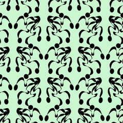 Vector - abstract elements, balloons and lines seamless pattern.