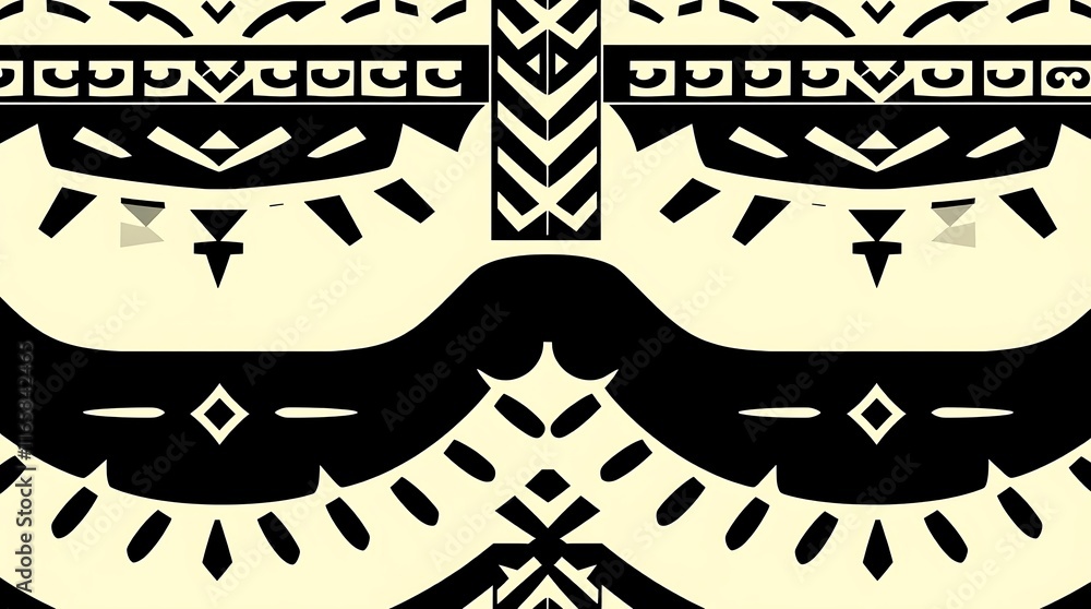 Aufkleber black and white geometric pattern: a bold and graphic pattern with a black and white color scheme. a