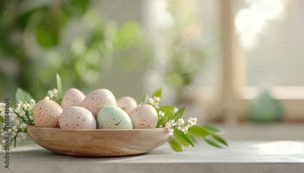 Poster capture the essence of spring with this warm and rustic easter setting featuring handmade chocolate 