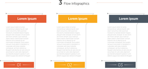 Modern Business infographic template. 3 Step timeline journey. Process diagram, 3 options on white background, Infographics elements vector illustration.