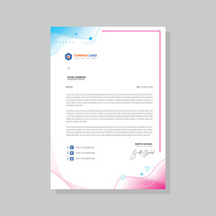 Letterhead template in Abstract style design EPS 10