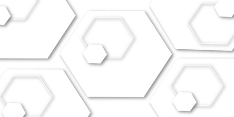 Abstract digital technology hexagon out line shapes abstract texture background. 