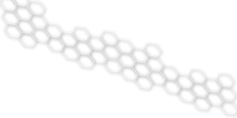 Abstract geometric technology 3d white light structure technology out line hexagon polygonal honeycomb luxury pattern vector background.