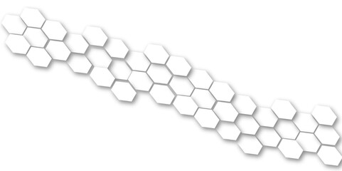 Abstract geometric technology 3d white light structure technology out line hexagon polygonal honeycomb luxury pattern vector background.