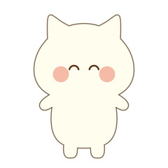 白猫（笑顔）