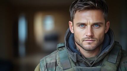 Portrait of a Man in Military Attire