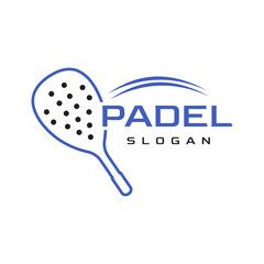 Simple Paddle Racket Logo Vector Illustration Design