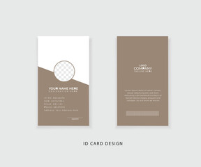 simple id card template design