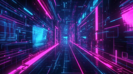 Fototapeta premium A technology-inspired network background with geometric patterns