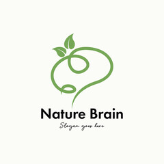 Brain logo design template vector