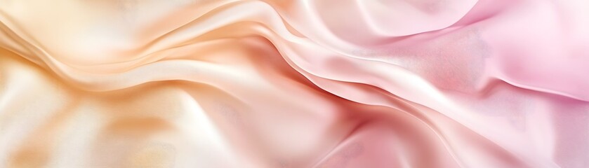 Obraz premium Soft Draped Fabric in Peach and Pink Hues
