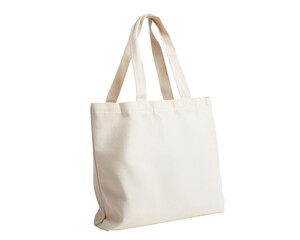Simple canvas tote bag, perfect for daily use, isolated on a white background.