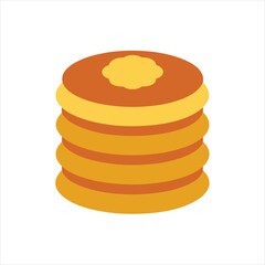  Buttery Biscuits with Honey Stack Vector Illustration