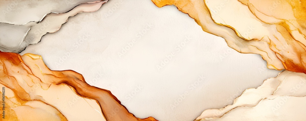 Poster rustic boho watercolor backdrop concept. elegant abstract watercolor background with warm hues and s