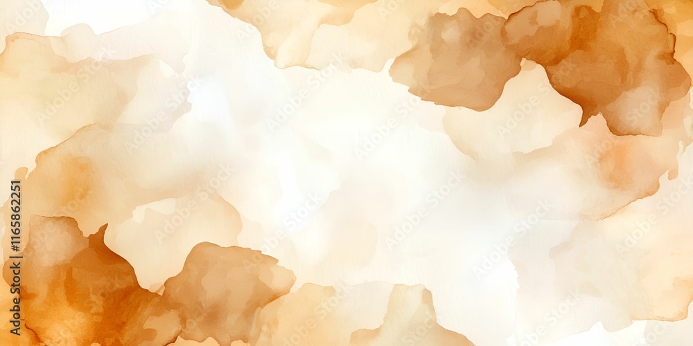 Aufkleber rustic boho watercolor backdrop concept. soft watercolor texture in warm tones with a light backgrou