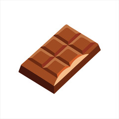 Chocolate Bar Vector Art on White Background