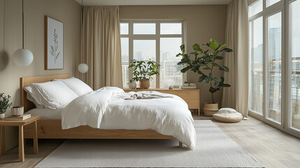Fototapeta premium Luxury and cozy bedroom