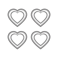 Heart love icon design