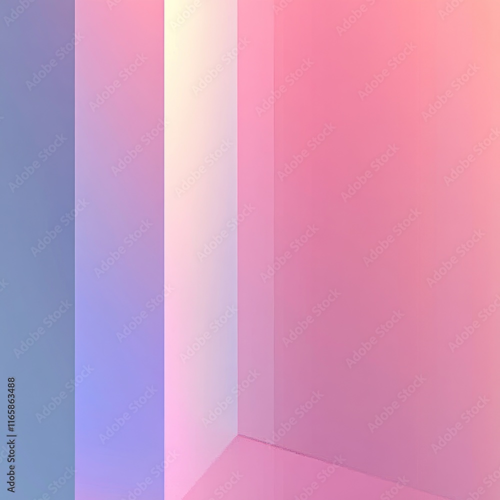 Aufkleber abstract geometric shapes with soft pastel colors creating depth.