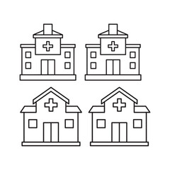 hospital icon line art design 