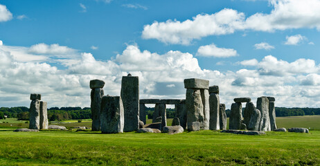 Stonehenge Ancient Monument on Summer Day in Wiltshire
