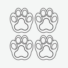 animal paw print design 