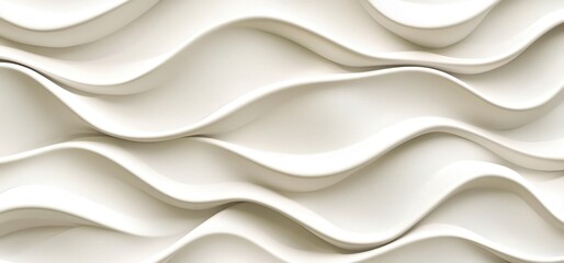 Obraz premium White wall with a wavy pattern