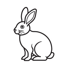 Rabbit line art design 