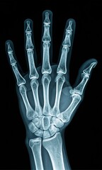 Naklejka premium Illustration of human hand under the x ray, isolated background